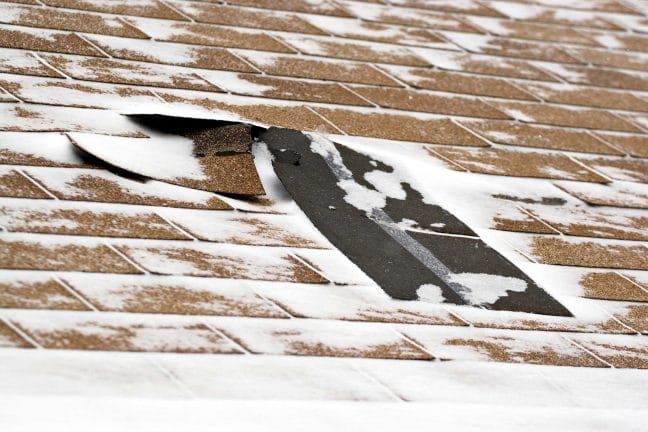 common winter roof problems, winter roof damage, winter storm damage